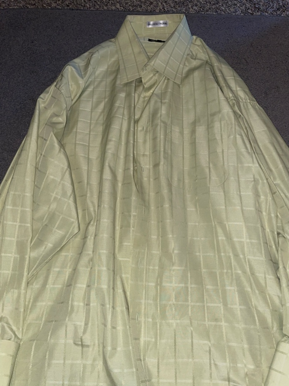 Men's Light Green Check Casual Button-Down Shirt